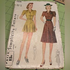 Vintage Simplicity Sewing Pattern Dress